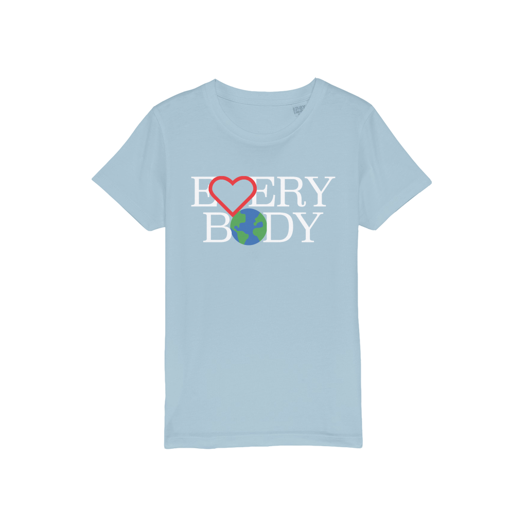 Organic Jersey Kids T-Shirt - Love Everybody On Earth LOVE EVERYBODY