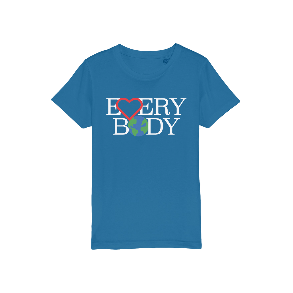 Organic Jersey Kids T-Shirt - Love Everybody On Earth LOVE EVERYBODY
