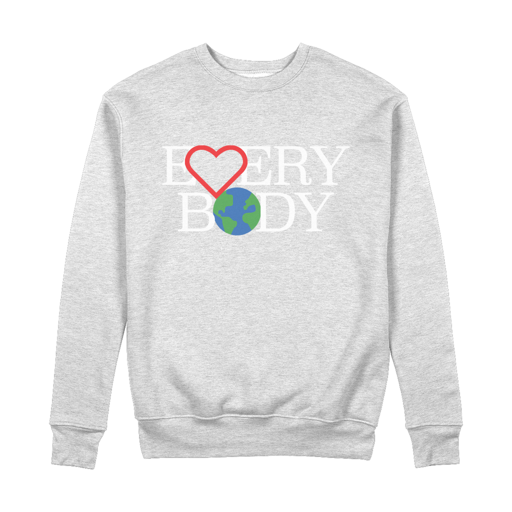 Organic Cotton Sweatshirt - Love Everybody On Earth LOVE EVERYBODY