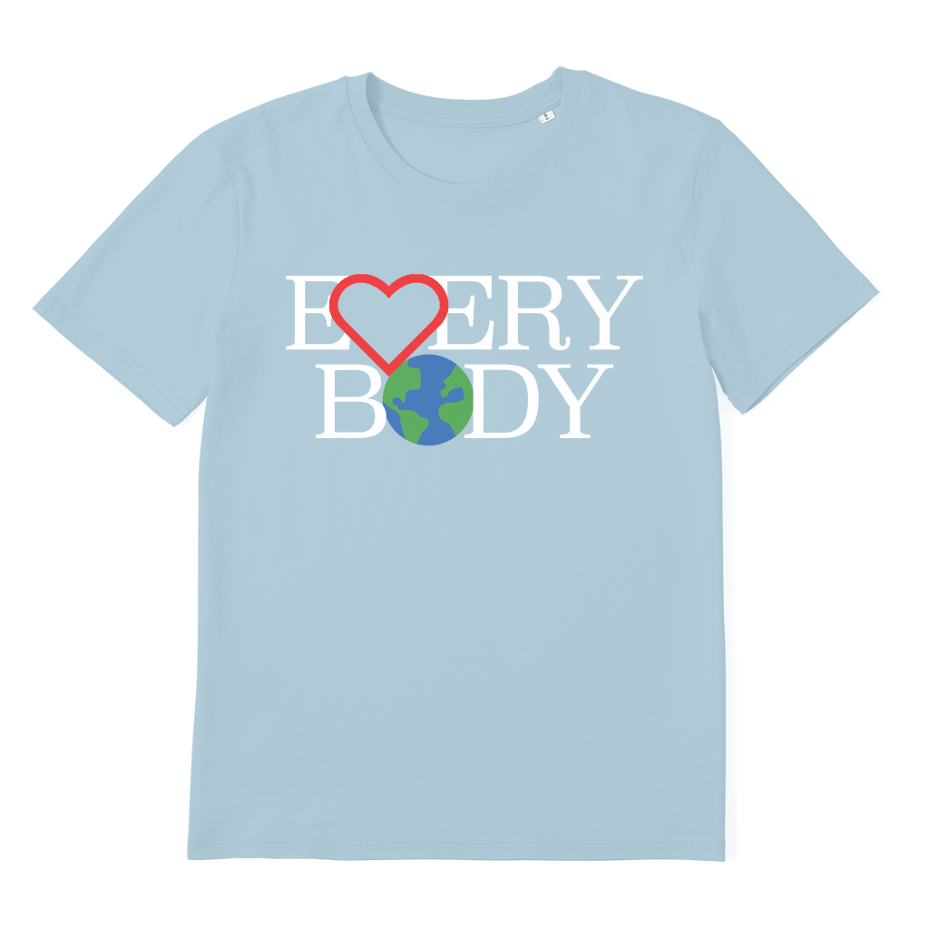 Premium Organic Adult Shirt - Love Everybody On Earth LOVE EVERYBODY