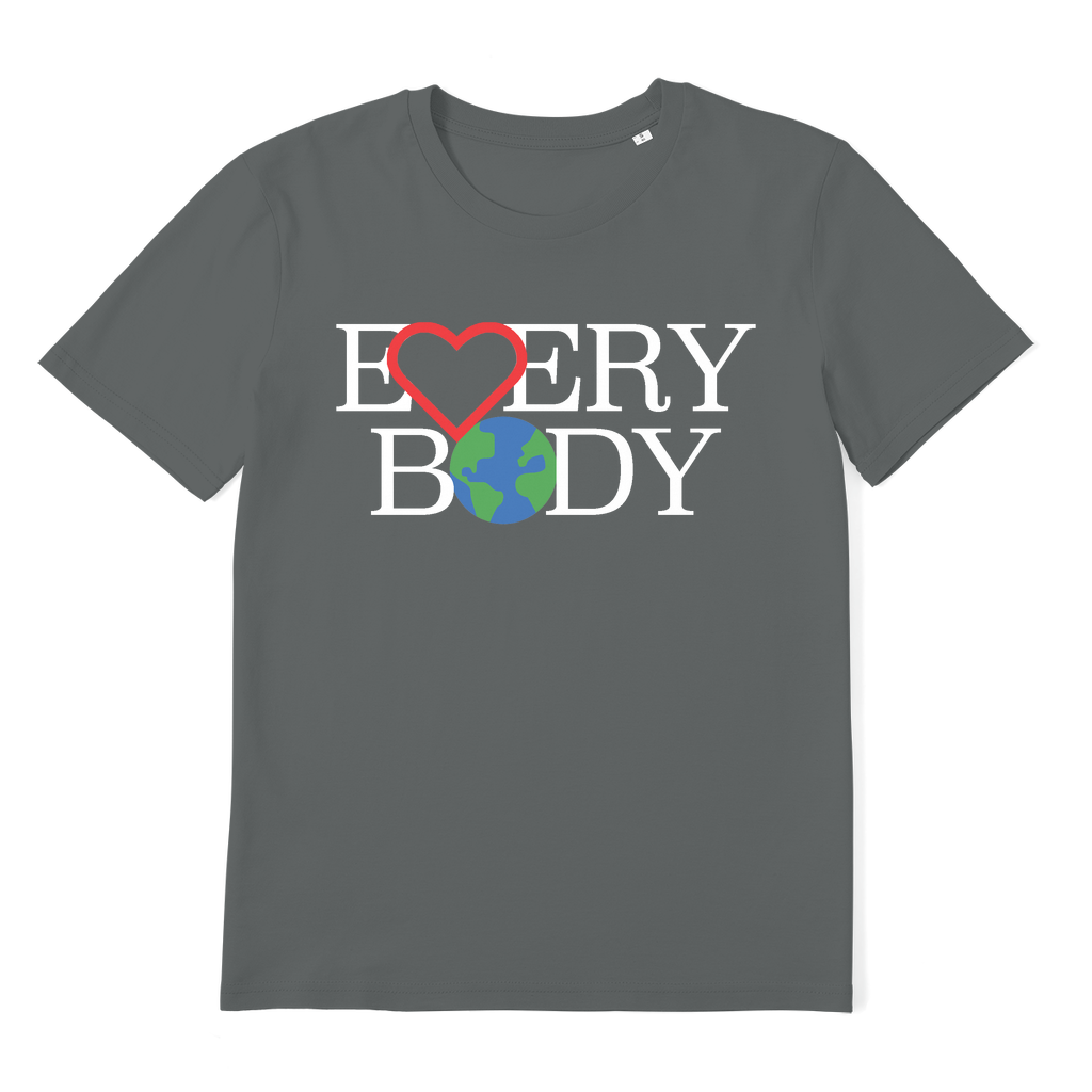 Premium Organic Adult Shirt - Love Everybody On Earth LOVE EVERYBODY