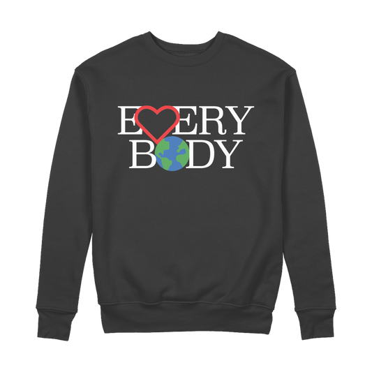 Organic Cotton Sweatshirt - Love Everybody On Earth LOVE EVERYBODY