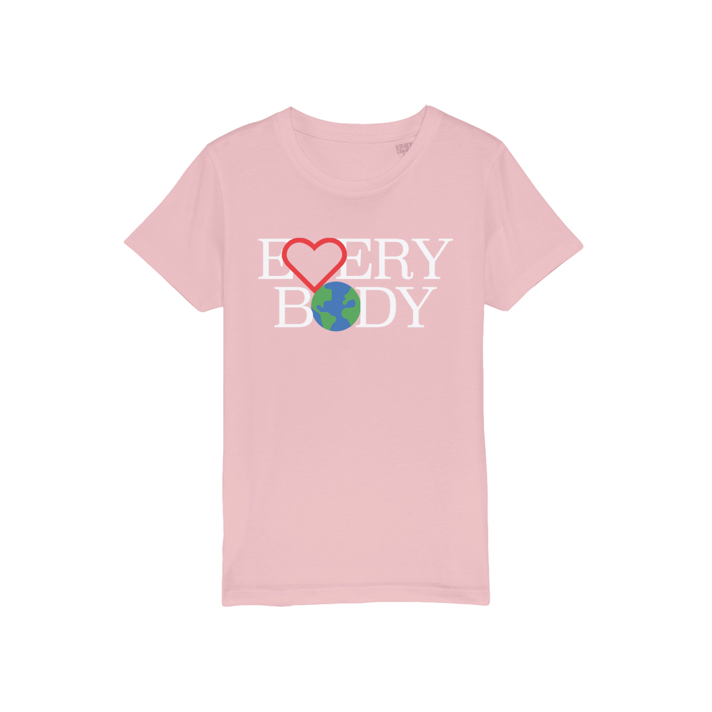 Organic Jersey Kids T-Shirt - Love Everybody On Earth LOVE EVERYBODY