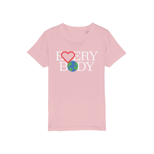 Organic Jersey Kids T-Shirt - Love Everybody On Earth LOVE EVERYBODY