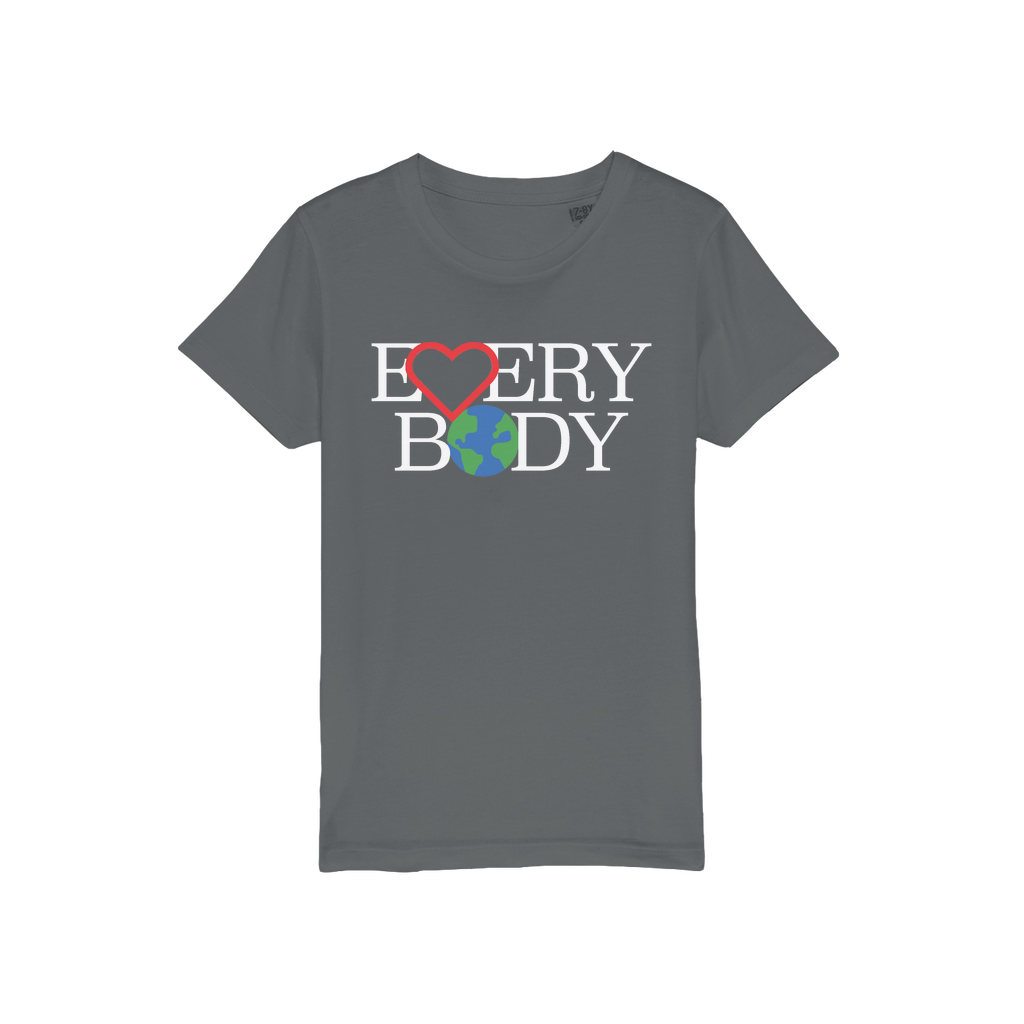 Organic Jersey Kids T-Shirt - Love Everybody On Earth LOVE EVERYBODY