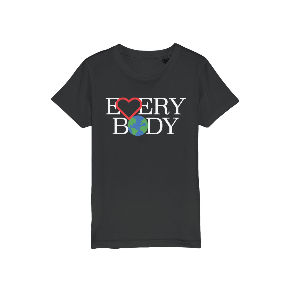 Organic Jersey Kids T-Shirt - Love Everybody On Earth LOVE EVERYBODY