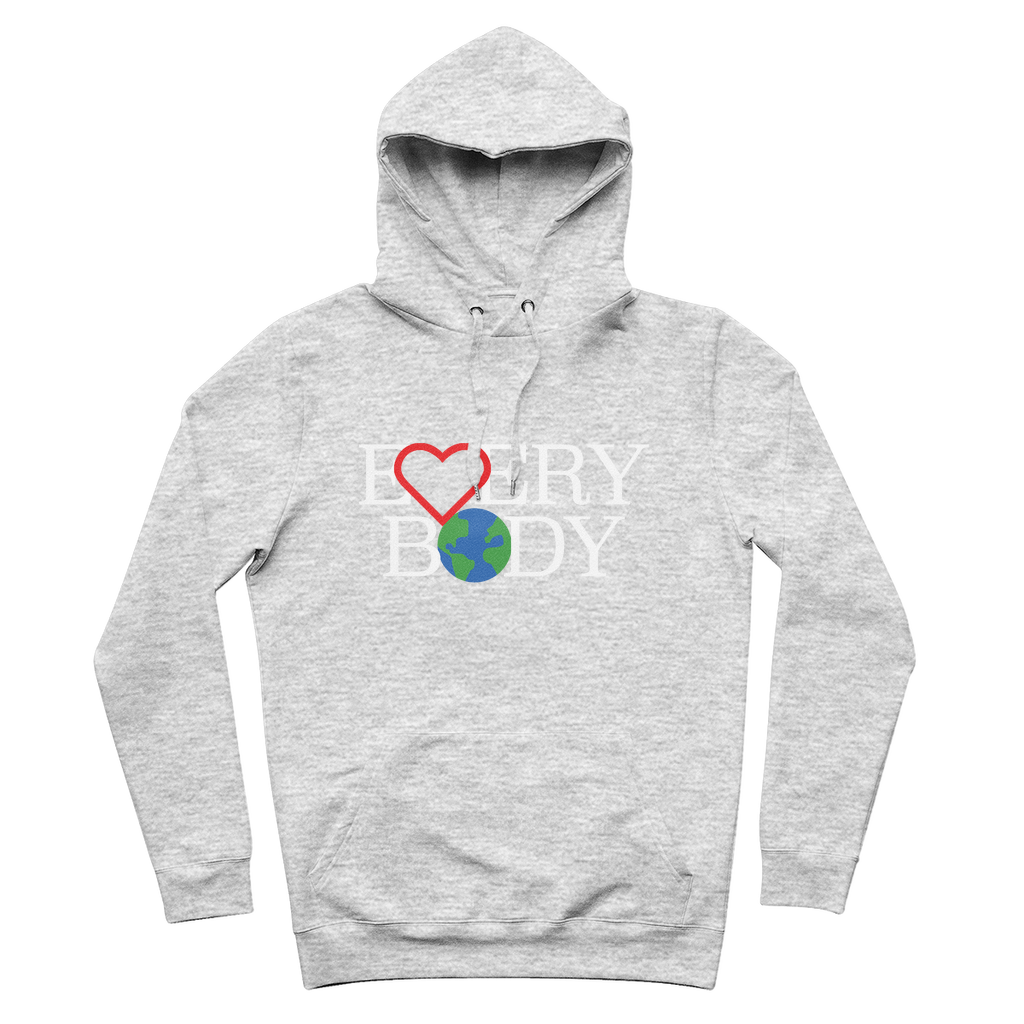 Organic Cotton Hoodie - Love Everybody On Earth LOVE EVERYBODY