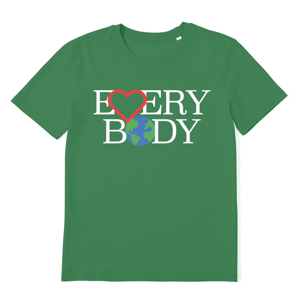 Premium Organic Adult Shirt - Love Everybody On Earth LOVE EVERYBODY