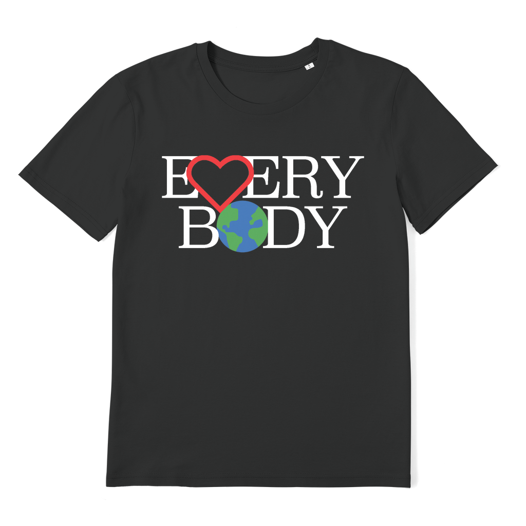 Premium Organic Adult Shirt - Love Everybody On Earth LOVE EVERYBODY