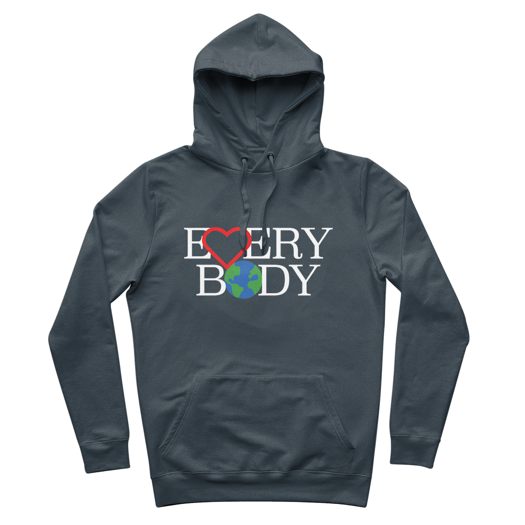 Organic Cotton Hoodie - Love Everybody On Earth LOVE EVERYBODY