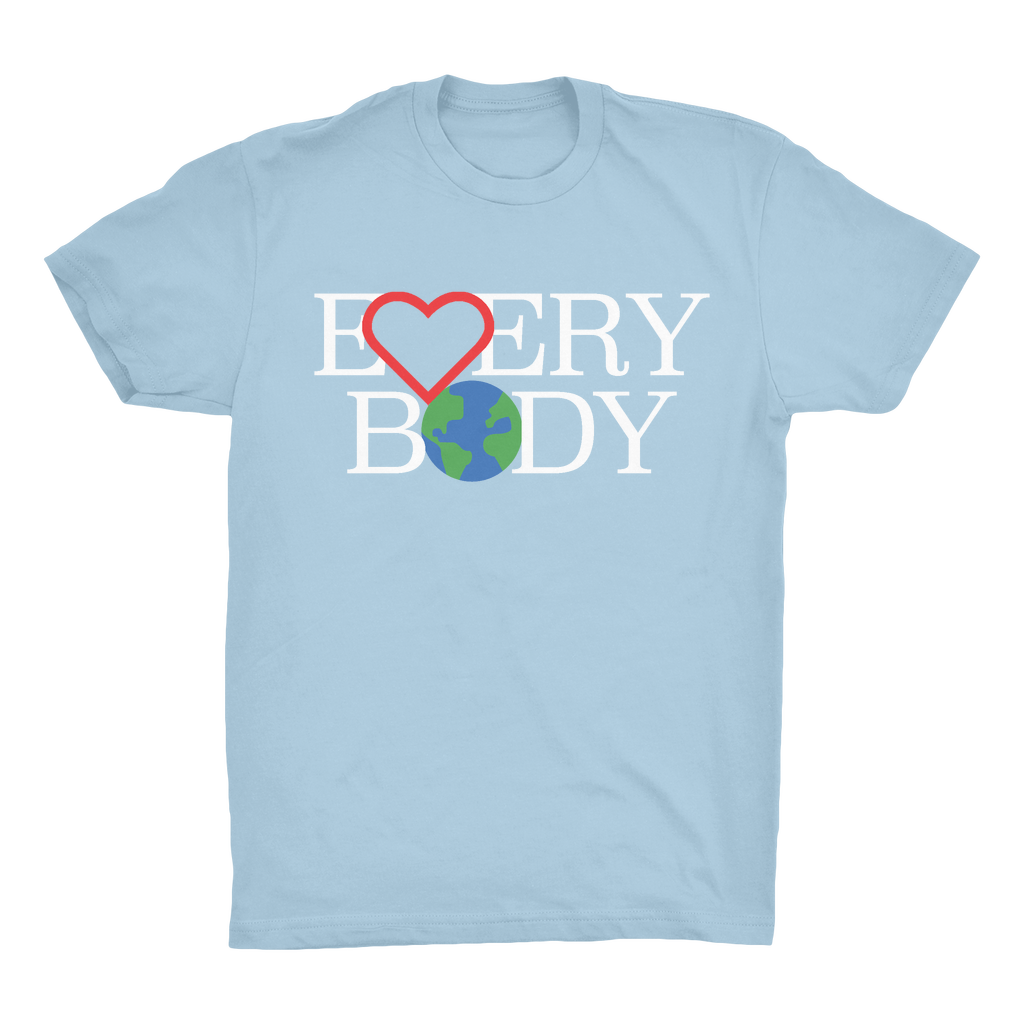Organic Adult T-Shirt - LOVE EVERYBODY (ON EARTH)